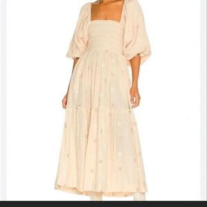 Free People Cream Floral Maxi Dress